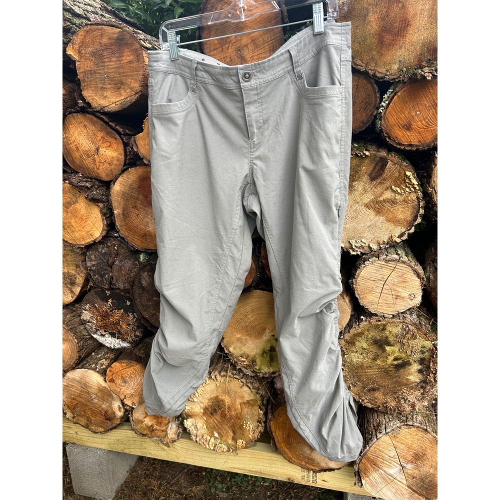 KÜHL Splash Metro Women's Pants Size 14 Gray Ruched Hem Outdoor Travel Gorpcore